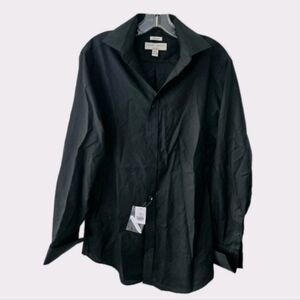 Joseph Abboud Tuxedo Dress Shirt Mens 15 32/33 Regular Black French Cuffs NWT!